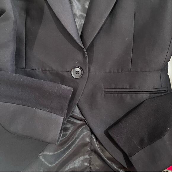NEW BCBGMAXAZRIA Runway Silk Cotton Tailored Classic Tuxedo Blazer Jacket XXS - Picture 12 of 15